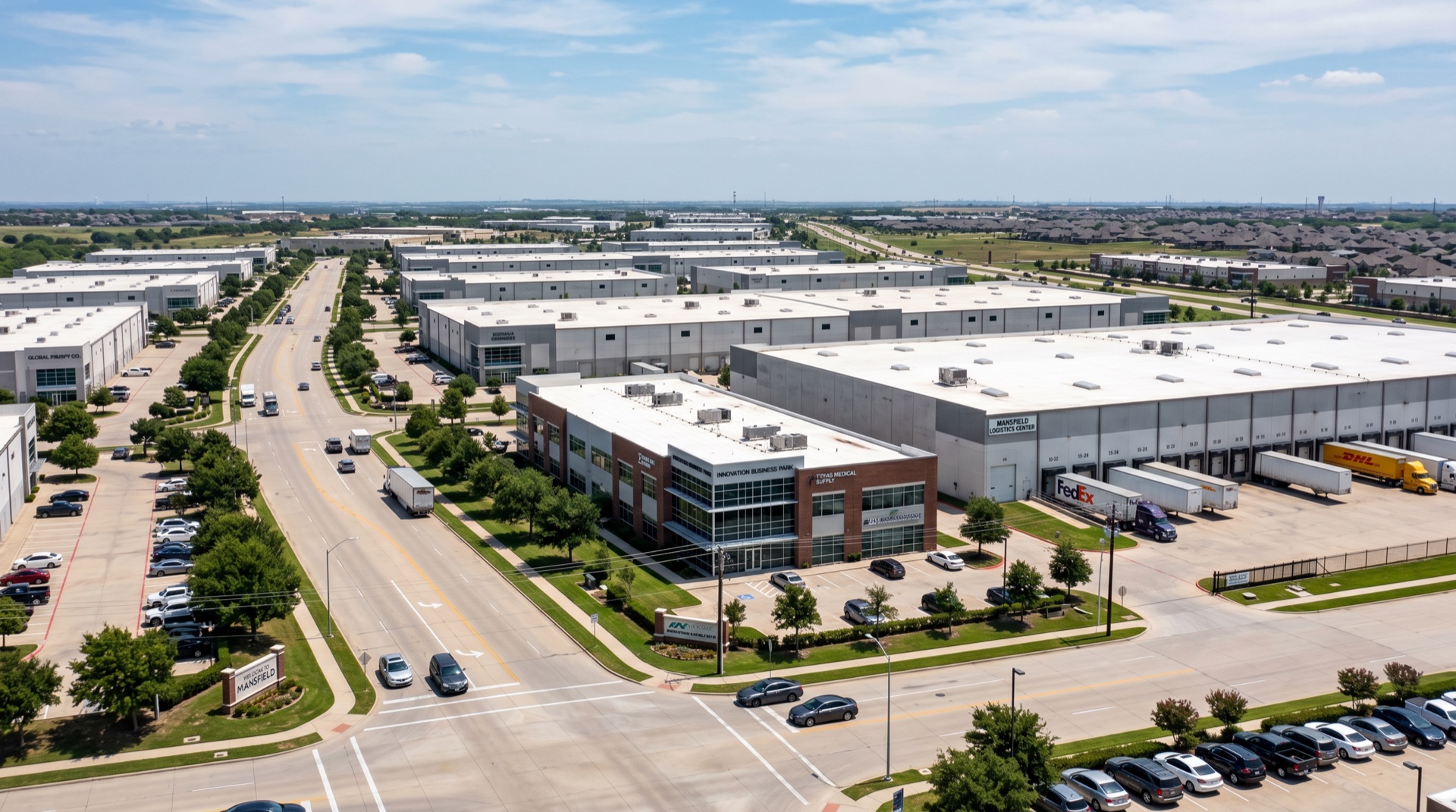 Commercial and industrial development in Mansfield TX